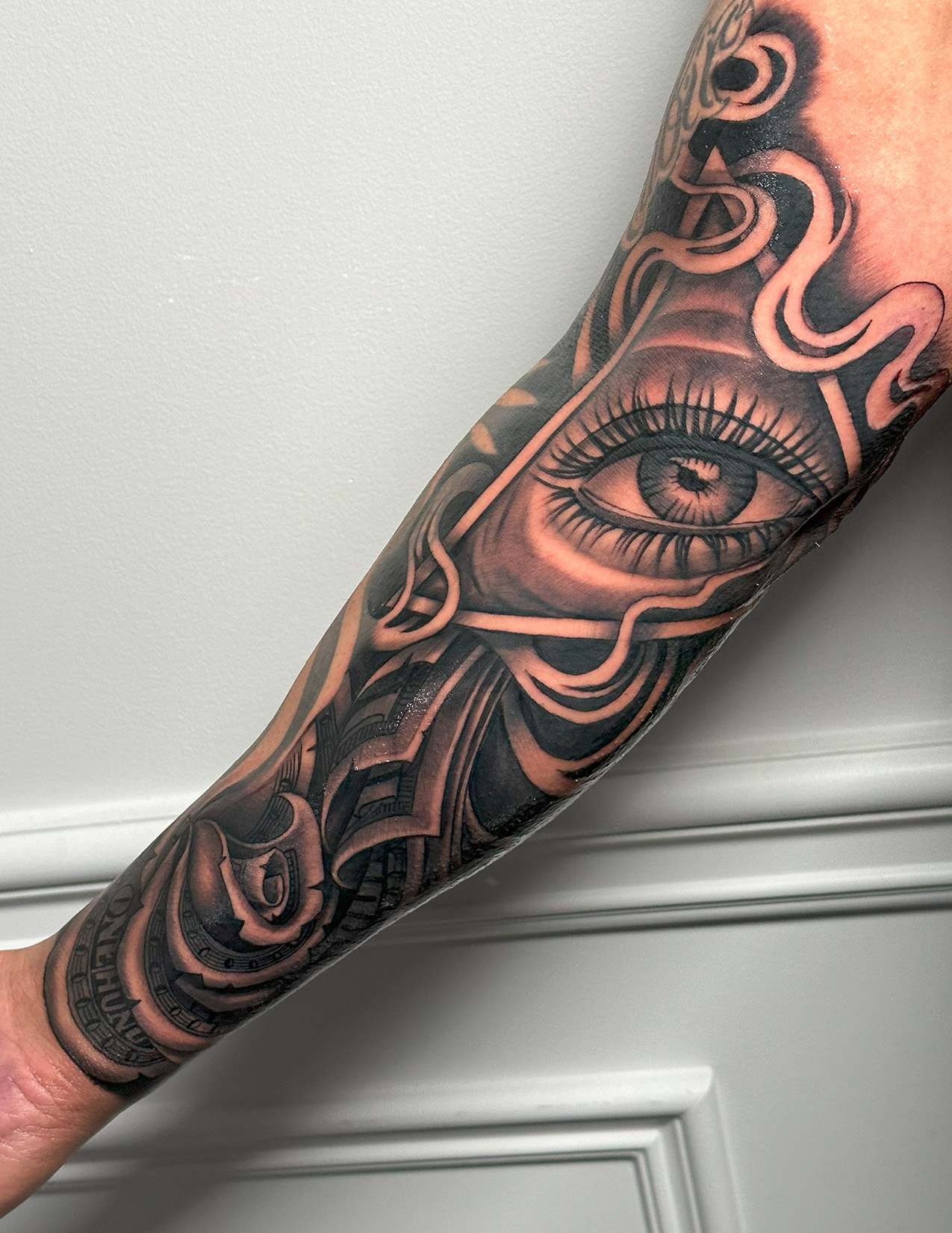 money rose tattoo