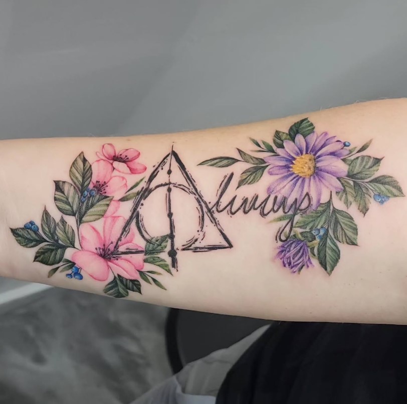 floral tattoo